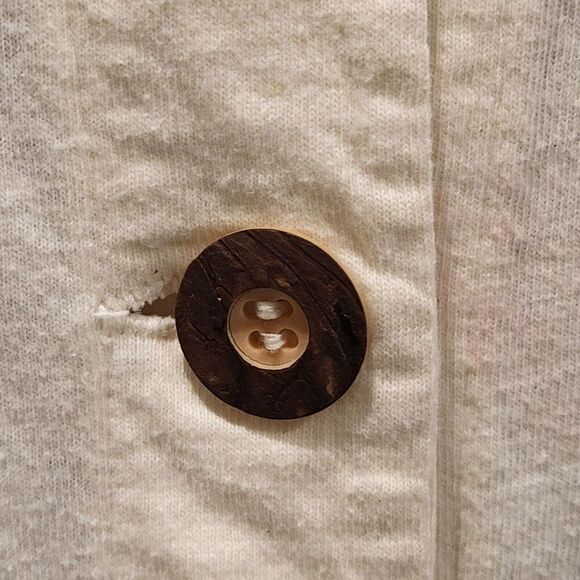 Vintage Barbara Lesser Medium Off-White Swimsuit Coverup 100% Organic Cotton USA - Picture 12 of 16